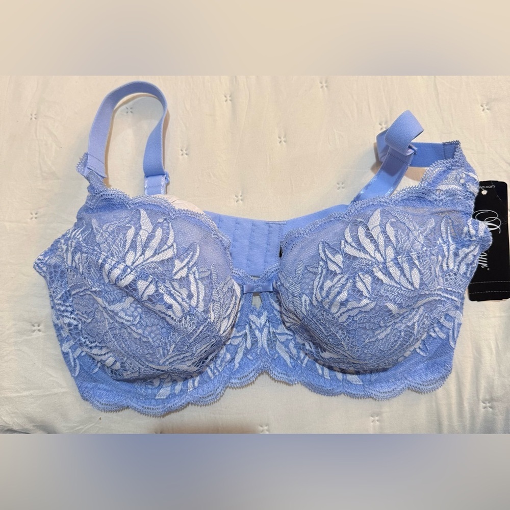 Paramour by Felina Peridot Underwire Blue Bra Size 34 DDD NWT